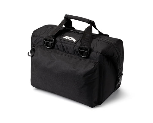 AO Coolers Canvas Caravan Soft Cooler with High-Density Insulation, Oversized Storage Pockets, Black, 24-Can
