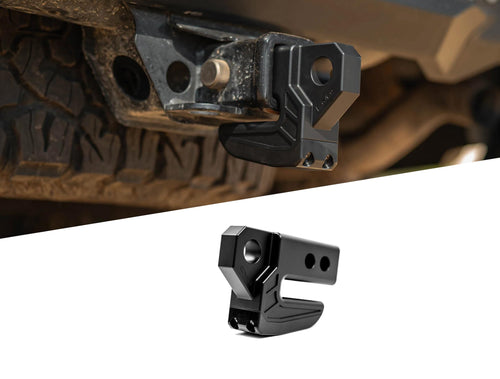 Xtract Hitch Skid Plate DV8 Offroad | Rear Skid Plate Hitch Mounted | 1" Thick Mount for 3/4" D-Ring | Designed to Mount to 2" Receiver with a 5/8" Pin | 13,000 lb Working Load Limit (Black)