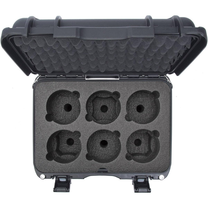 Waterproof Nanuk 918 Hard Case with Custom Foam Insert for 6 Lenses - Graphite