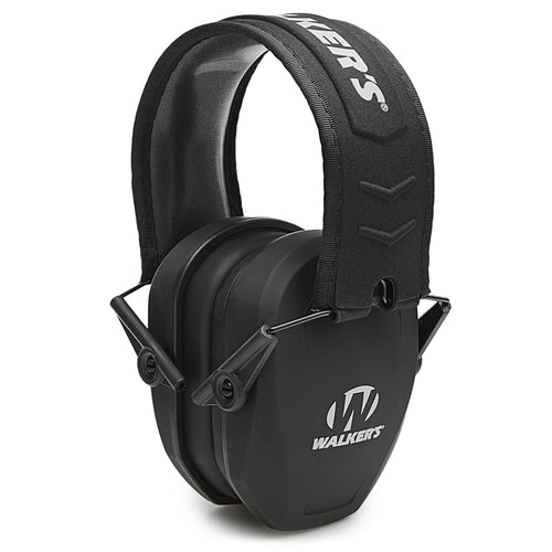 Walker's Passive Razor Slim Earmuff - Ultra Low-Profile Earcups - Black