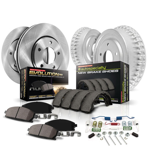 Power Stop Autospecialty KOE15252DK Front and Rear Replacement Brake Kit-OE Brake Drums & Ceramic Brake Pads