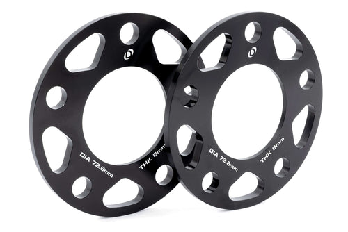 Dinan D210-2038 Spacers Wheel 5x120 Bolt Circle - 76.2mm Center Bore - 8mm Thick - Pair