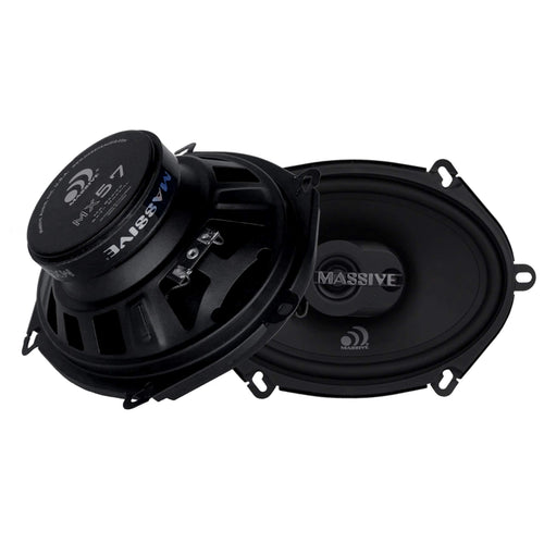 Massive Audio MX57V2 | 2-Way Coaxial Car Speakers 5x7/6x8 | 100W Max / 50W RMS | Premium Sound Upgrade | High-Efficiency Mid-Bass & Silk Dome Tweeter | OEM Fit Design