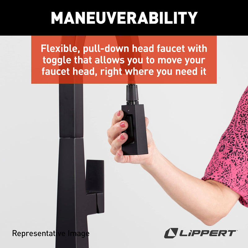Stainless Steel Lippert Flow Max™ Pull-Down Kitchen Faucet