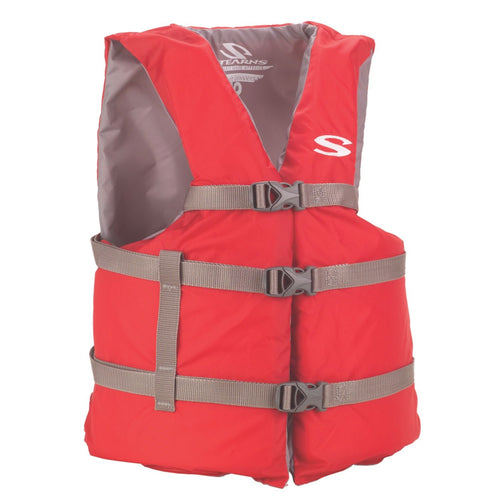 Stearns Classic Series Adult Life Vest, USCG Approved Type III Life Jacket with Standard & Oversized Fits, Great for Boating, Swimming, Watersports, & More