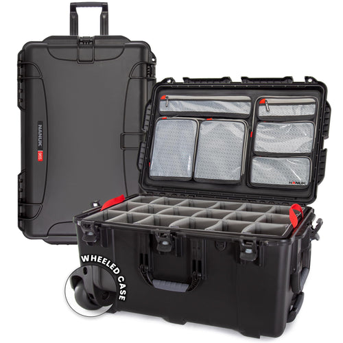 Pro Photo Kit NANUK 965 - Waterproof Travel Camera Hard Case with Padded Dividers and Wheels, 32.5” x 21” x 15.8”, Dustproof and Impact-Resistant, Ideal for Heavy Loads - Black