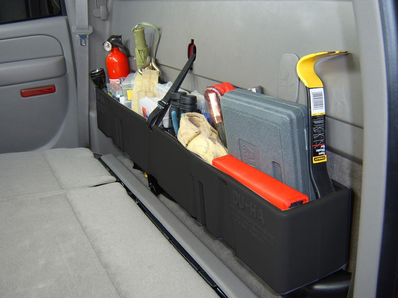 Behind-The-Seat DU-HA Storage Unit fits 04-07 Chevy Silverado/GMC Sierra 1500 Light Duty Crew Cab | Black Heavy-Duty Back Seat Organizer | 10023