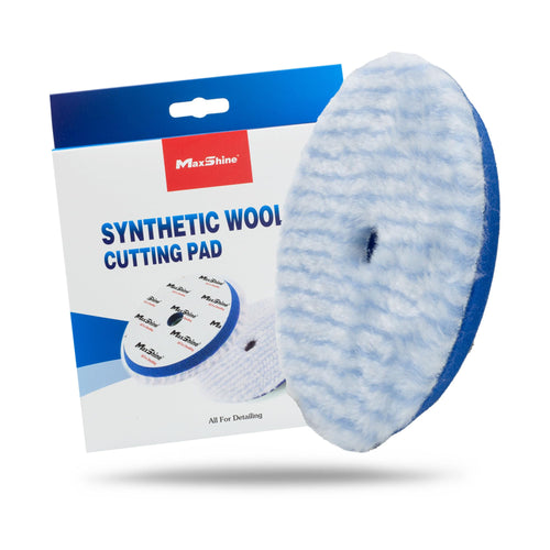 5” Maxshine Universal Synthetic Wool Cutting Pad | Durable Hook & Loop Pad for Heavy-Duty Use | Professional Buffing Pad Compatible with DA & Rotary Polishers | Paint Correction & Defect Removal