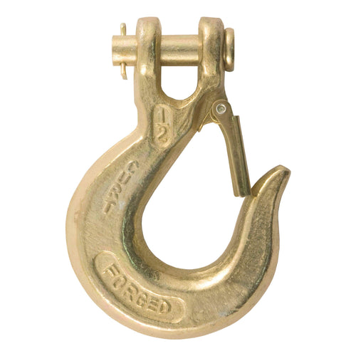 CURT 1/2-Inch Forged Steel Clevis Slip Hook with Safety Latch, 35,000 lbs, 1-1/4-In Opening, 5/8" Pin
