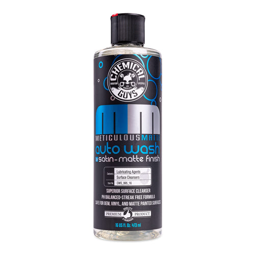 Chemical Guys Meticulous Matte Car Wash Soap – High Foaming Car Foam Soap for Foam Cannons, Guns and Buckets – Safe for Satin and Matte Paint Finishes, Scratch Free Cleaning, 16 oz Bubble Gum Scent