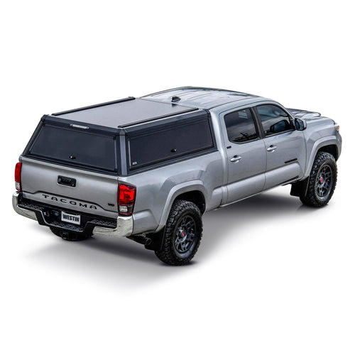 EXP Truck Cap Westin 16-14185 with Solid Front Glass fits 2016-2023 Tacoma 6' Bed Matte Black