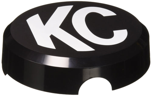 KC HiLiTES 6" Round Black Plastic Light Cover w/ White KC Logo - 5105 Single Cover