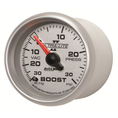 Auto Meter Ultra-Lite II 2-1/16" 30 in. Hg/30 PSI Mechanical Vacuum/Boost Gauge 4903