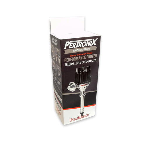 Pertronix D133700 Flame-Thrower Vacuum Advance Plug and Play Black Cap Billet Electronic Distributor with Ignitor II Technology for Ford FE 352-428