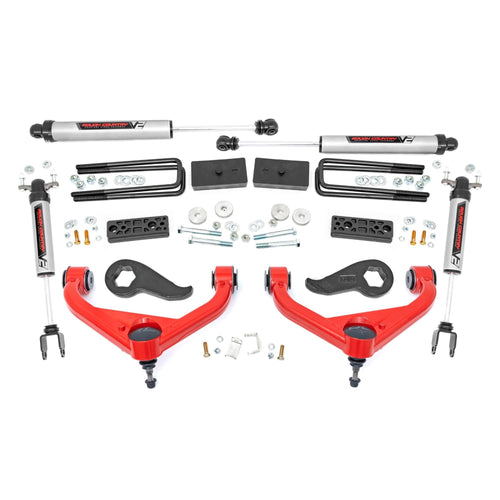 3" Rough Country V2 Lift Kit for 20-24 Chevy/GMC 2500 HD 2WD/4WD - 95870RED