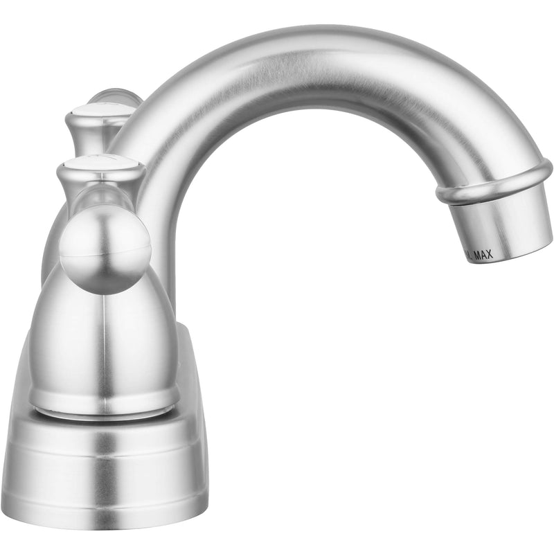 Dura Faucet Two Handle Arc Spout Bathroom Faucet RV (Brushed Satin Nickel) - for Recreational Vehicles, Motorhomes, Travel Trailers and More