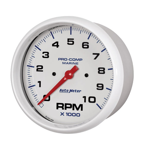 Tachometer, AutoMeter Gauge, 5", 10K RPM, Marine White (200801)
