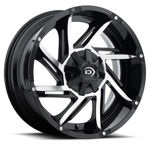 Prowler Vision 422 17x9 6x139.7/6x5.5" -12mm Black/Machined Wheel Rim