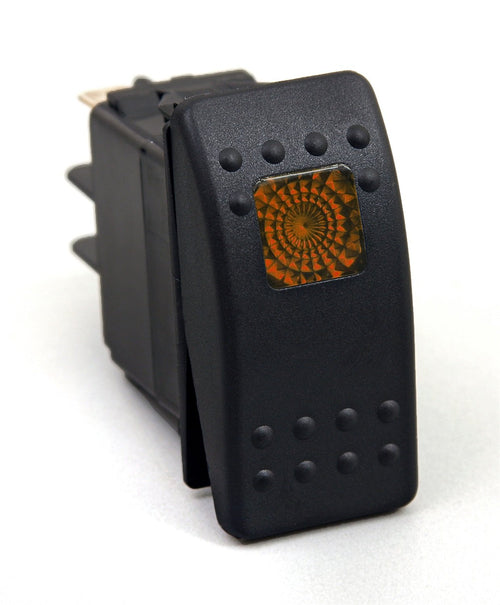 Amber Light Daystar Rocker Switch 20 AMP Single Pole