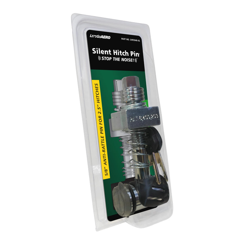 Keyless Press-on Locking Let's Go Aero (SHP2040-XL) Silent Hitch Pin for 2.5in Hitches