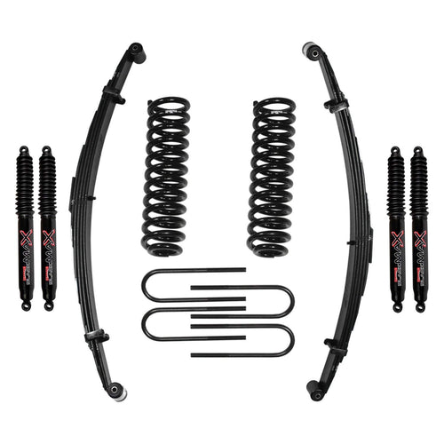 Skyjacker Suspension Lift Kit 182BKS-B w/Shock Black MAX Shocks 1.5-2 in. Lift Incl. Front/Rear Springs Rear U Bolt Kit