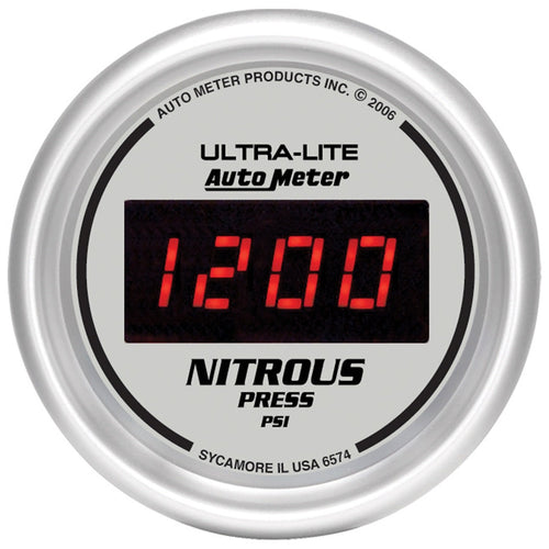 Auto Meter Ultra-Lite 6574 Digital 2-1/16" 0-2000 PSI Nitrous Pressure Gauge