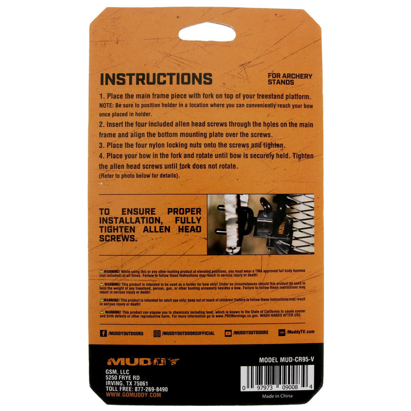 Universal Muddy Treestand Platform Bow Holder