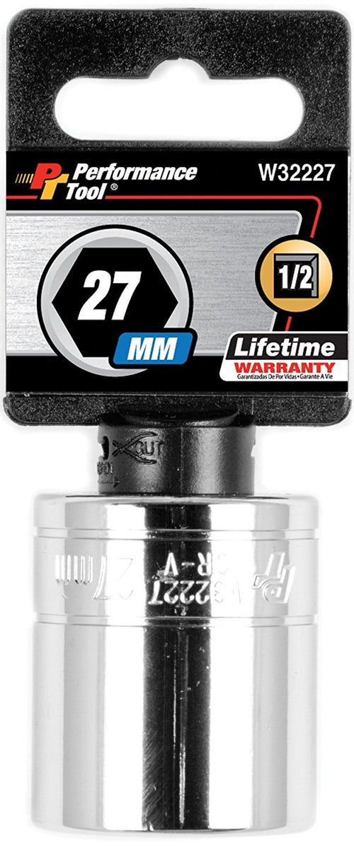 W32227 Performance Tool Size: 1/2 Drive 27mm 6pt Socket