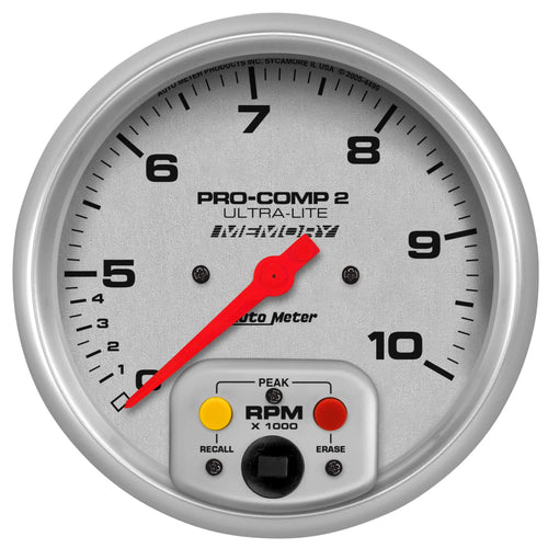 Ultra-Lite Auto Meter In-Dash Dual Range Tachometer 4499