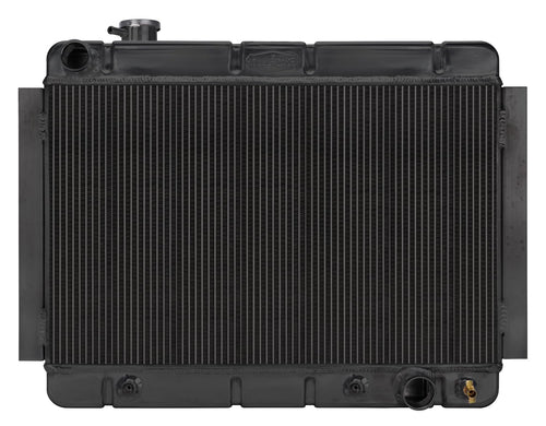 COLD - CASE Black Night Rider Series Cold Case Radiator, 27.75 in W x 20.5 in H x 3 in D, Driver Side Inlet, Passenger Side Outlet, Aluminum, Black Paint, Automatic