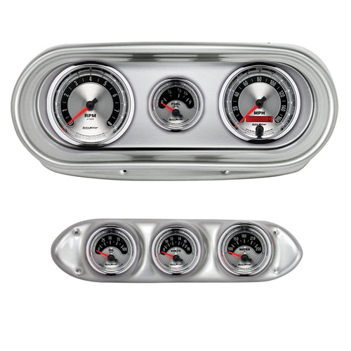 AutoMeter Dash Kit Direct Fit, Nova 62-65, Tach/Mph/Fuel/Oilp/Wtmp/Volt, American Muscle (2127-01)