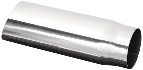Vibrant Performance Exhaust Tip, 3 in Round Outlet, Weld-On, 2-1/2 in Inlet, 11 in Long, Single Wall, Cut Edge, Angled Cut, Stainless, Polished, Each