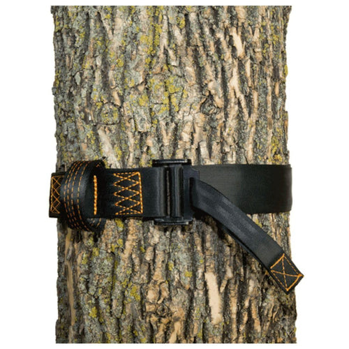 Safety Harness MUDDY Tree Strap with Nylon Webbing, 300lb Weight Capacity, Rugged Steel Buckle, and Double-Stitched Loop (One Size, Black)