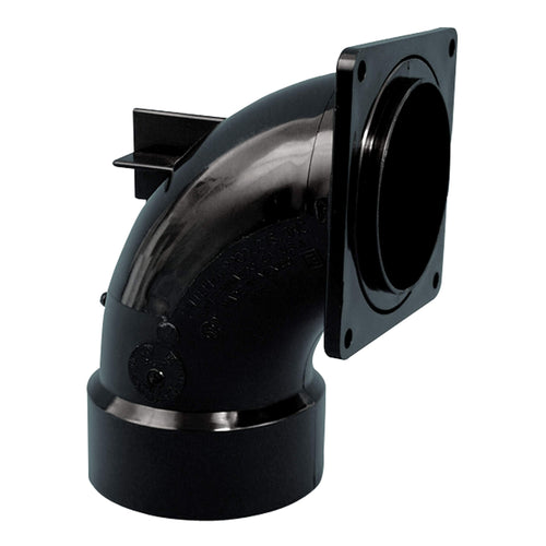 Valterra Flanged Valve Fitting T1035-1 - 90° Ell, 3" Hub x 3" Rotating Flange,Black
