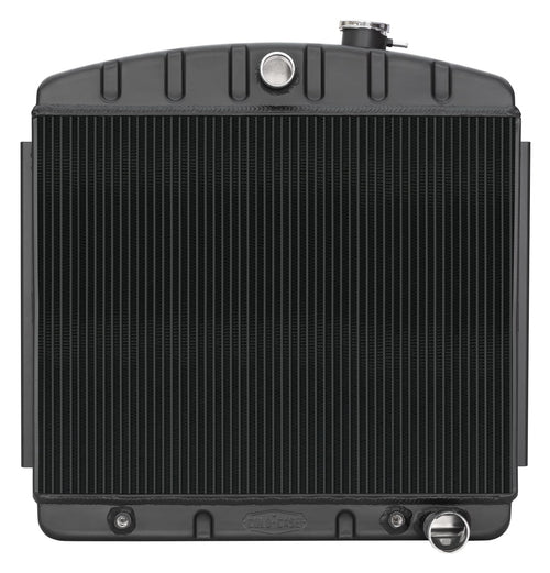 COLD - CASE Black Night Rider Series Cold Case Radiator, 23.5 in W x 23.5 in H x 3 in D, Center Inlet, Passenger Side Outlet, Aluminum, Black Paint, Each