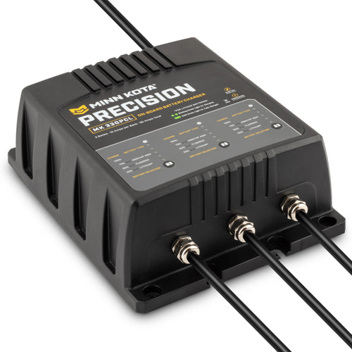 Minn Kota MK-330PCL Precision On-Board Marine Battery Charger – 3 Banks, 10 Amps Each