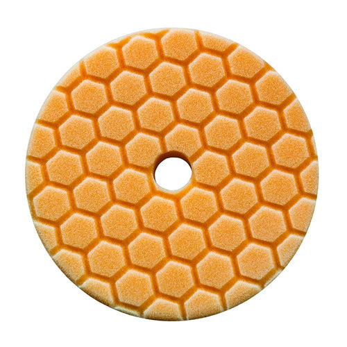 Chemical Guys BUFX112HEX5 Quantum Hex-Logic Medium-Heavy Cutting Pad, Orange (5.5 Inch Fits 5 Inch Backing Plate)