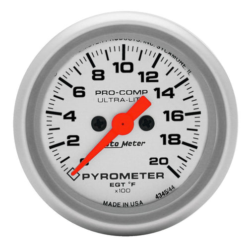 Ultra-Lite Auto Meter 4345 Electric Pyrometer, 2.3125 in.