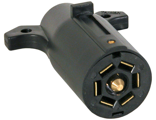 Buyers Products 7-Way Plastic Trailer Connector Adapter, Trailer Connector Trailer Side Attach to Existing Wiring Lead, Utility Trailer Accessories
