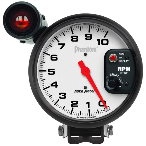Auto Meter Phantom 5899 Shift-Lite Tachometer, 5.000 in.