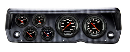 Velocity Black Classic Instruments CDDU70VSB01CF Direct Fit 6 Gauge Set Compatible with 1970-1976 Duster