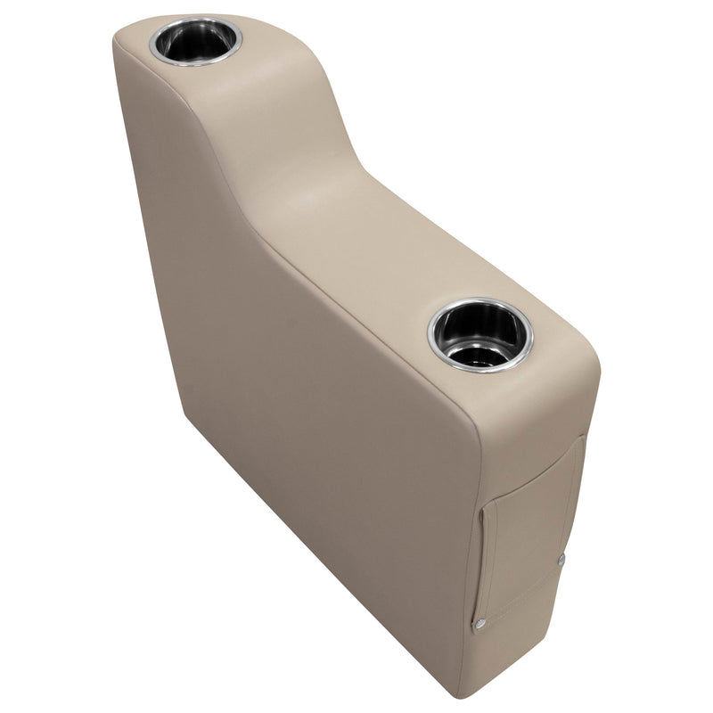 3009-1725 Wise Pontoon 7" Left Radius Arm Rest, Mocha Java