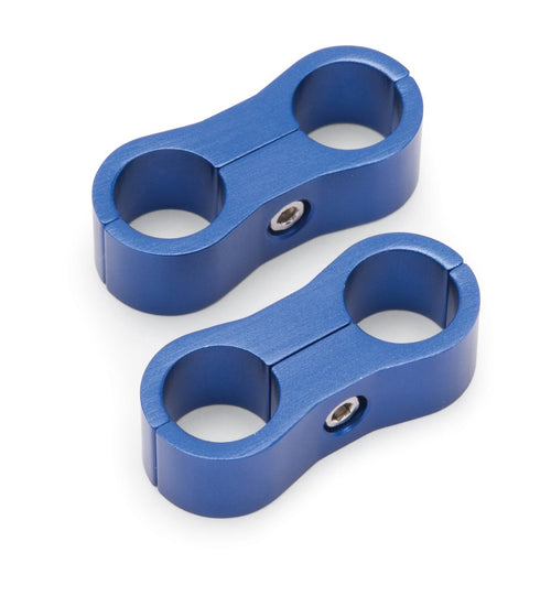 Hose Separator Edelbrock 654302 For -6 Braided Hose Blue Anodize