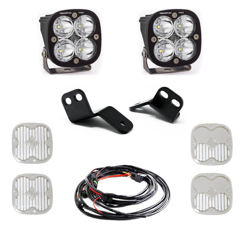 Squadron Pro Baja Designs LED A-Pillar Light Kit for Polaris RZR XP 1000; XP Turbo; Turbo S 2014-21 UTV (Spot; Clear)
