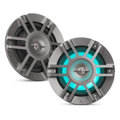 Kappa Marine Infinity KAPPA6125M Titanium 6.5" Premium 2-Way RGB LED Coaxial Speakers
