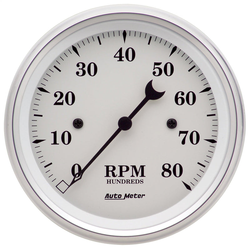 Auto Meter Old TYME 1690 White Electric Tachometer
