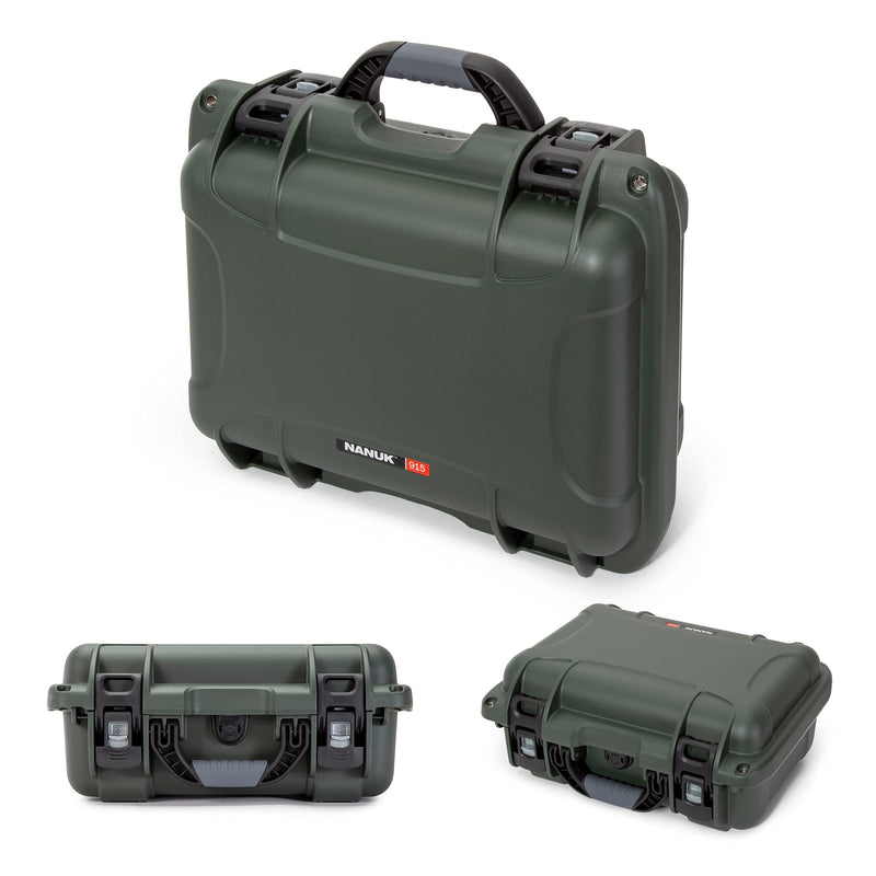 Waterproof Nanuk 915 Hard Case with Foam Insert - Olive