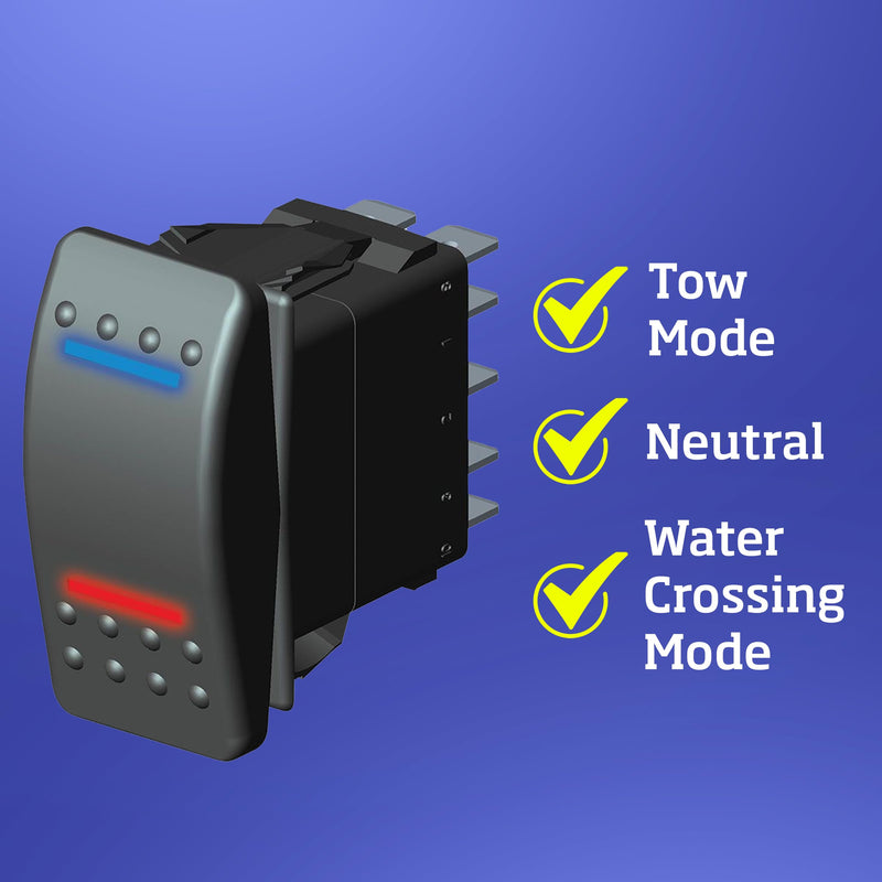 3 Way Illuminated Switch, Fan Controller (31143), Car Parts, Black