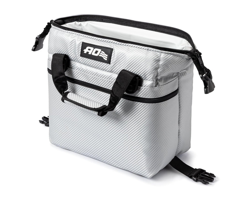 AO Coolers Carbon Expedition Soft Cooler with High-Density Insulation, Silver, 12-Can
