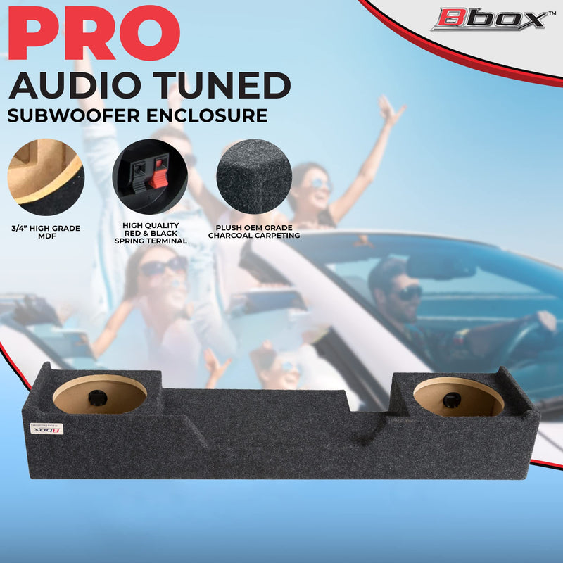 Dual Sealed Bbox 10 Inch Subwoofer Enclosure - Accu-Tuned Sealed Subwoofer Boxes & Enclosures - Subwoofer Box Improves Audio Quality, Sound & Bass - Fits 2004 - 2008 Ford F150 Super Crew / Super Cab